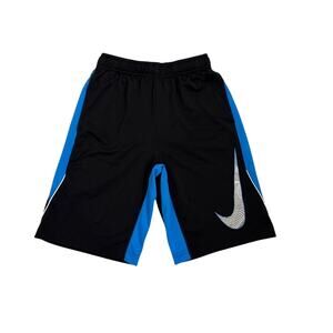 Nike Shorts Dri Fit Black Blue Athletic Shorts Size Youth Large 14/16